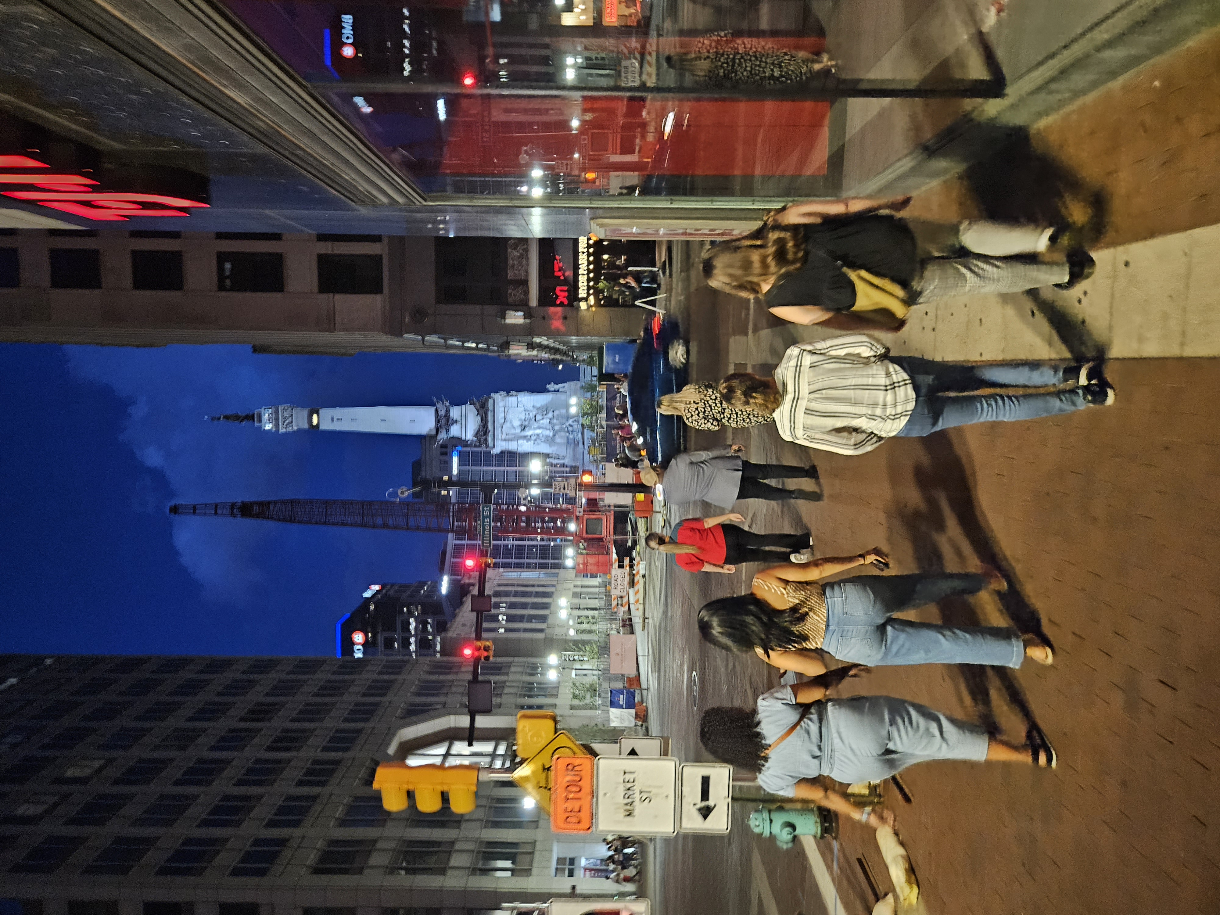 downtown at night