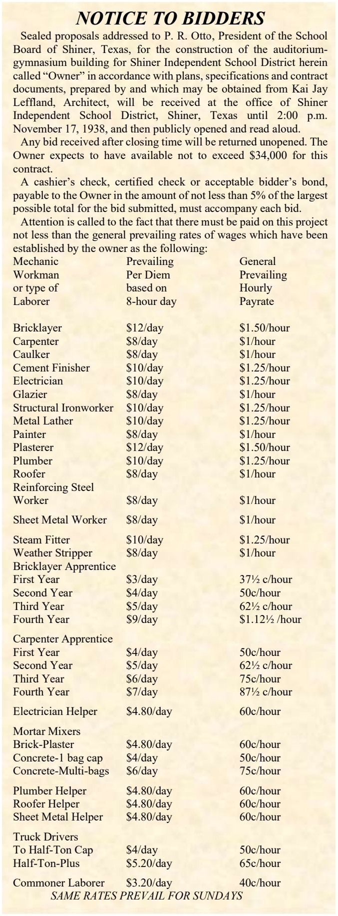 Jobs listing with daily and weekly pay scales