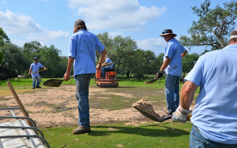 Yoakum public works crews begin improvements to hole No. 7 at the Yoakum Municipal Golf Course greens on Monday, May 16.