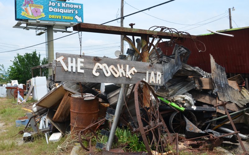 The Cookie Jar antique shop lay nearly unrecognizable on Sunday afternoon following a fire the night before.