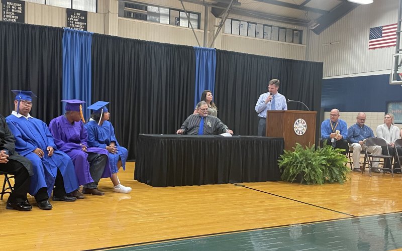 Tom Kelley speaks about the accomplishments of the students recognized during last Friday’s celebration.
