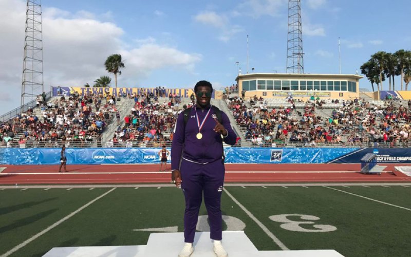 Doug Brooks won gold in shot put and discus. Photo courtesy of Randy Palmer