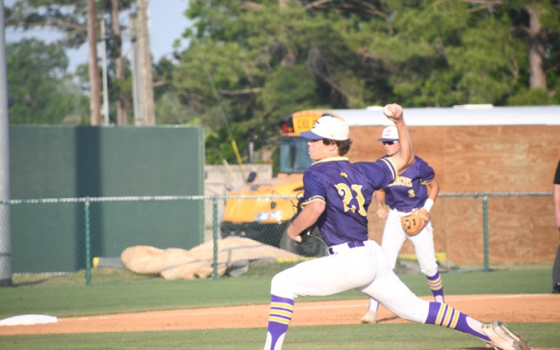 Ryan Peterson started and pitched six squares in the first game. Photo by Mark Lube.