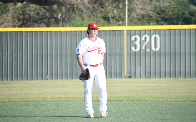 Ethan Easterling and the Cardinal hard ballers play in the state semifinals on Tueday May 17. Photo by Mark Lube.