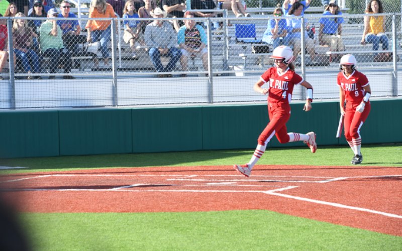 Brooke Cerny plates one of her two runs. Photo by Mark Lube.