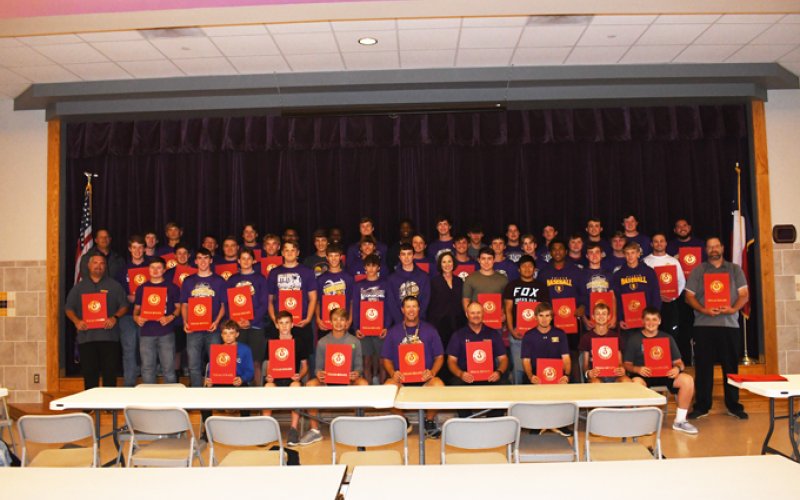 Shiner Comanches UIL 2A state championship football team. Photo by Mark Lube.