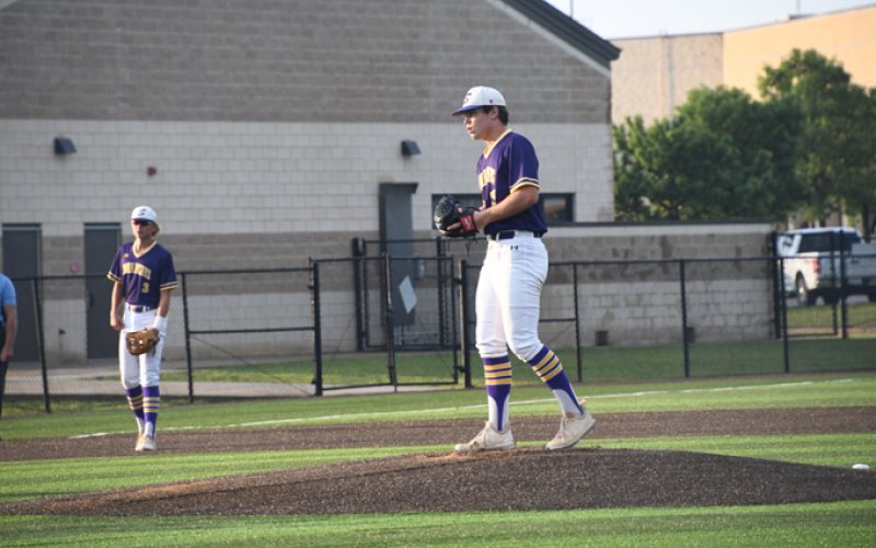 Ryan Peterson gave up just one hit, one batter hit, one walk and fanned 10 batters in Game 1. Photo by Mark Lube.