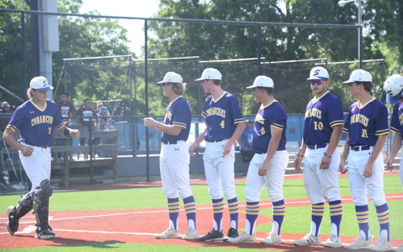 The Comanches are introduced for Game 2. Photo by Mark Lube.
