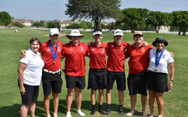 The Cardinals boys golf team placed fifth at the state meet. Photo courtesy of Nicco Brown.