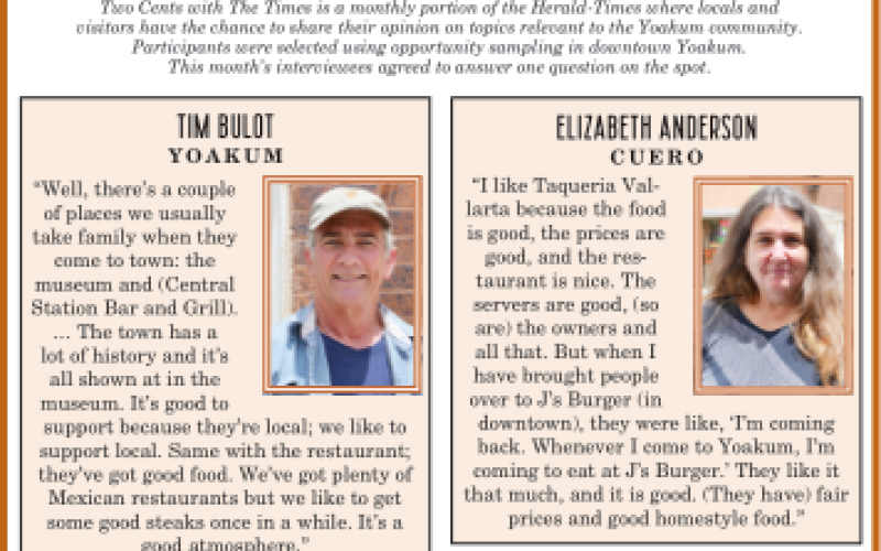 Locals and visitors explain where they like to take their guests in Yoakum.