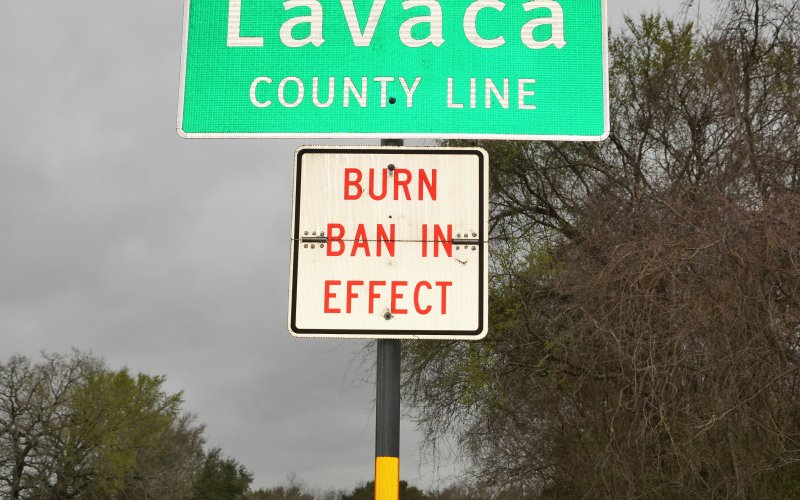 A burn ban is in effect in Lavaca County as of June 17. Photo by Hans Lammeman.