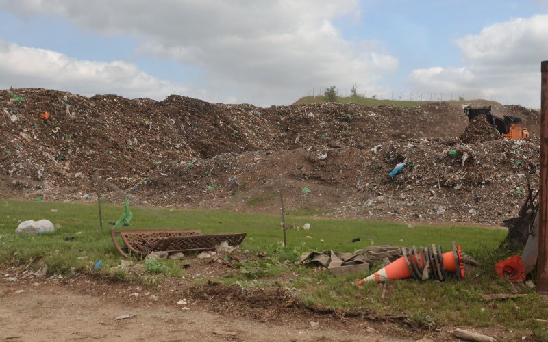 Yoakum City staff and officials saw ports of the TDS landfill in Creedmoor May 12. Photo by Hans Lammeman.