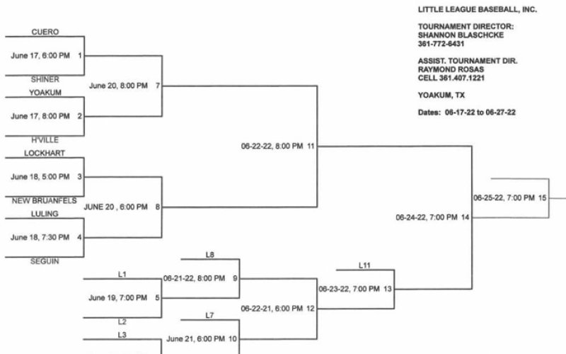 8-10 Softball International District 31 Tournament.