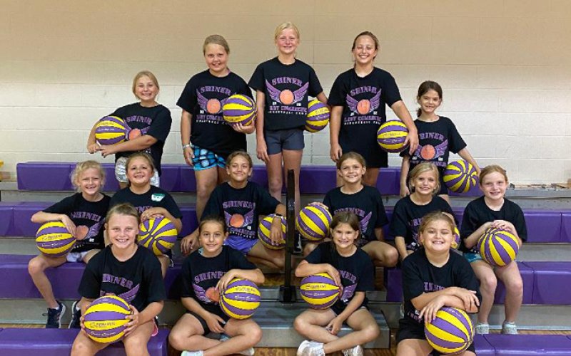 Shiner Lady Comanches basketball camp grades 3-5. Photo courtesy of Ray Neal.
