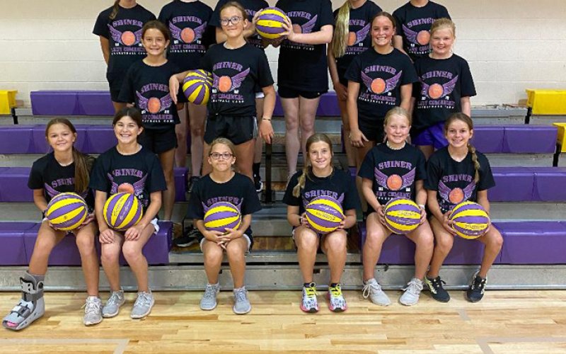 Shiner Lady Comanches basketball camp grades 6-8. Photo courtesy of Ray Neal.