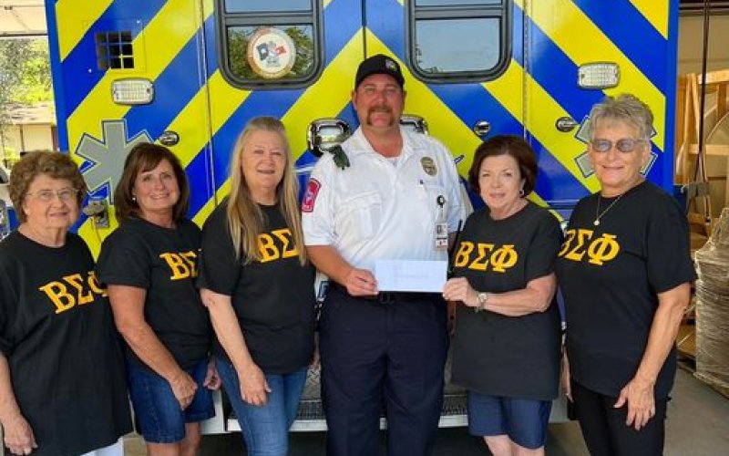 Leaders of the Lavaca County EMS sent out a big thank you last week to the members of the local sorority Beta Sigma Phi for their generous monetary donation to the Lavaca County EMS on Thursday, June 23. “We greatly appreciate your support,” said director Michael Furrh, “and it was great seeing you ladies again this year!” Just last week, readers might recall, Furrh joined EMS leaders across Texas in issuing a statement about how the surge in fuel prices were crippling ambulance service budgets statewide.