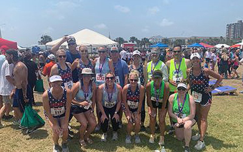 Several Lavaca County teams competed in the Beach-To-Bay Relay Marathon on May 20 in Corpus Christi. In the Open Women Division, Pretty Fast For a Phat Girl came in No. 18 in 4 hours, 36.38 minutes and Shiner Blondes was No. 96 in 4:37:51. In the Masters Men and Women Division, Shiner Stuff was seventh in 4:40.45. in 3 Men and 3 Women Division, Shiner 6 Pack was No. 71  Photo courtesy of Kristi Koudelka Bludau.