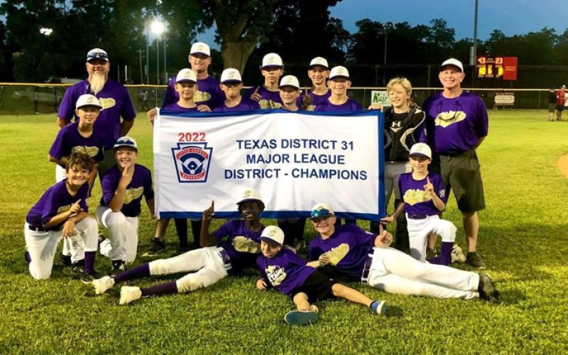 Shiner Major Baseball District 31 East Zone Champions. Photo courtesy of Shiner Little League.