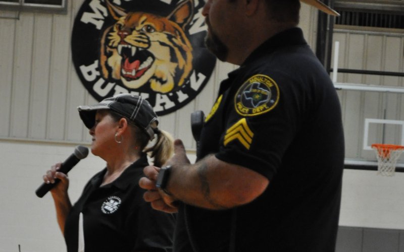File Photo of former Moulton Chief Bennett and High School Principal Jamie Dornak. Bennett tendered his resignation in a special called meeting held the first week of June.