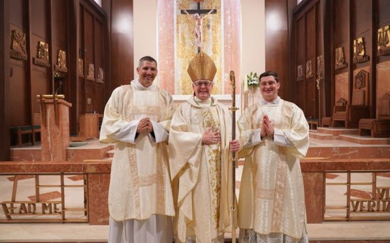 He and Deacon Luke Prihoda ordained as transitional deacons during a special ceremony held Saturday, June 11, at the Cathedral of Our Lady of Victory in Victoria.
