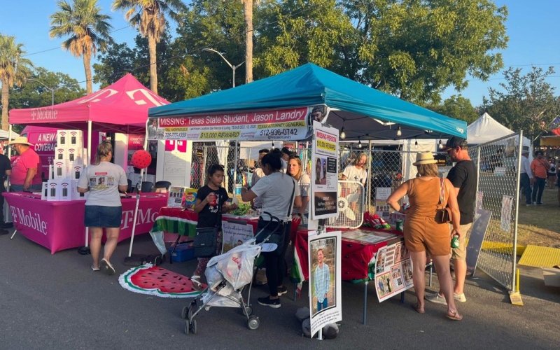 A group of concerned citiozens rented a booth at last weekend's Luling Watermelon Thump in an effort to keep shining the light on Jason Landry's story in hopes he finally be found.