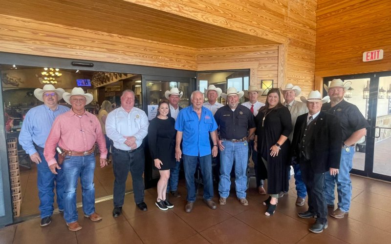 Members of the Texas Sheriffs’ Regional Alliance met Wednesday, May 18, at Prasek’s in Hillje to approve a new set of bylaws and select new board members and officers.