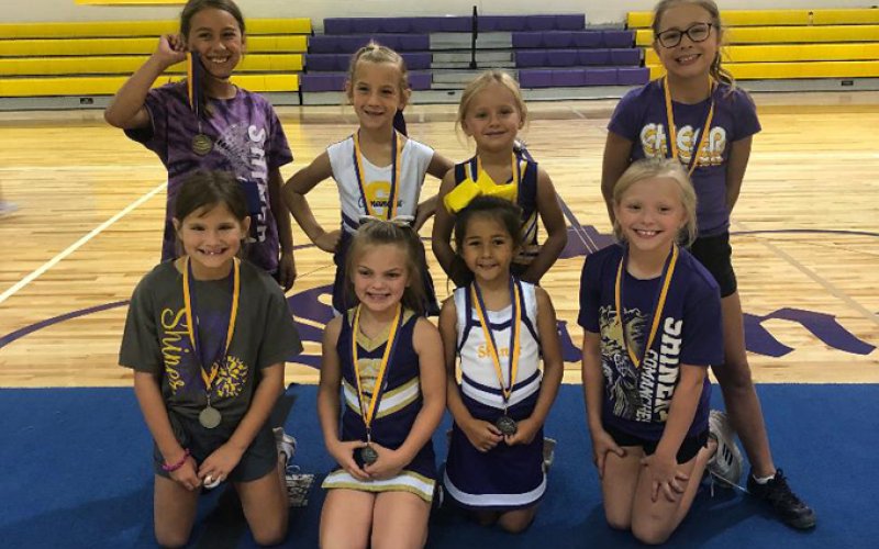 Shiner Mini Cheer camp jump queens. Photo courtesy of Crissy Machacek.