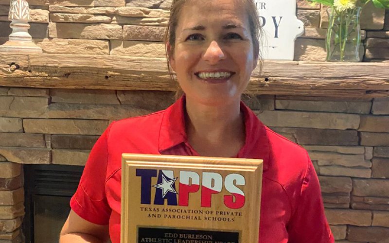 Nicco Brown was named TAPPS 2A Girls Coach of the Year. Photo courtesy of Jake Wachsmuth.