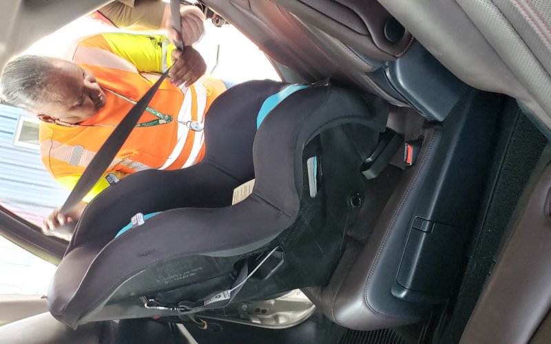 In some cases, the child actually outgrew the seat he or she rode in on. At which point, one of the helpful volunteers happily supplied that another. The organizations involved helped cover the costs.