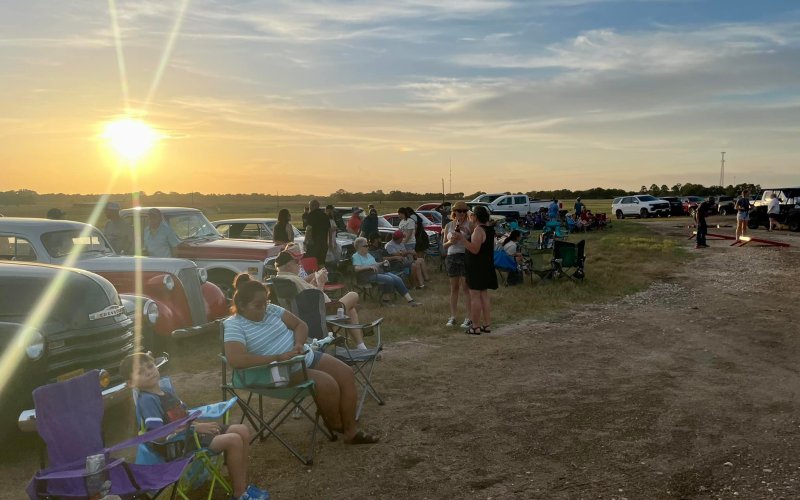 A much appreciated fact for those gathered for the days celebration, because like in Lavaca County, rains have not been few and far between.