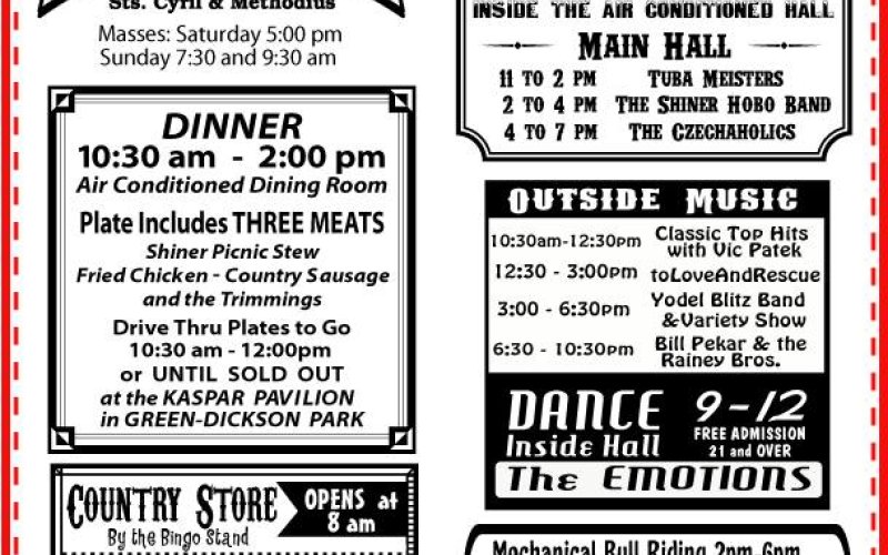 Check out this year's lineup in Shiner!