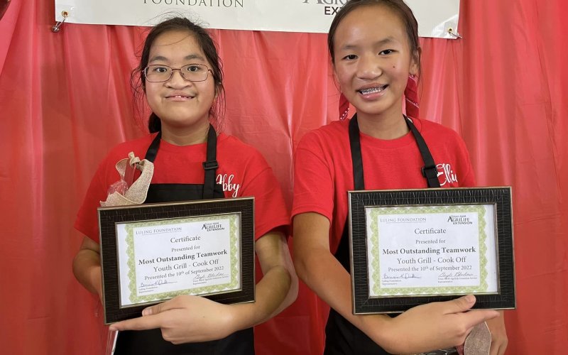 Most Outstanding Teamwork Award: “The Cow Belles,” Abby Irving and Ellie Irving of Gonzales.