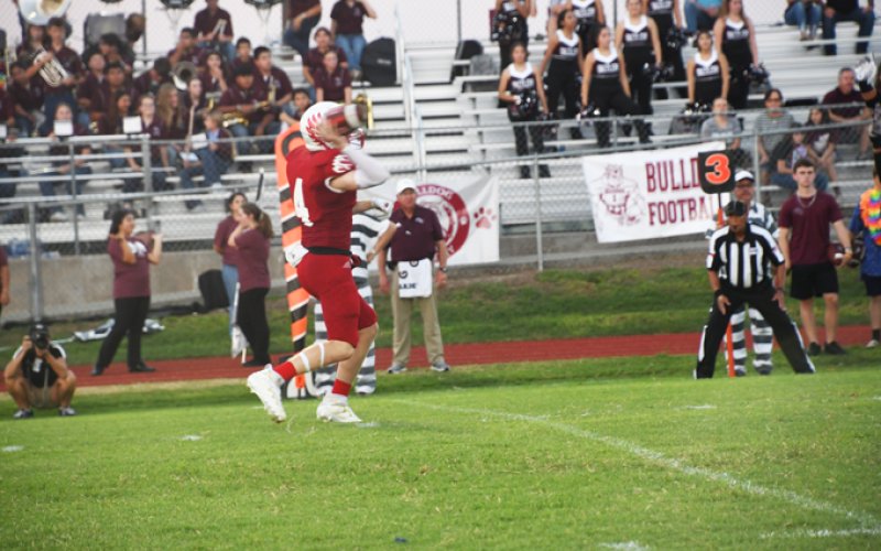 Jacob Wachsmuth threw for 118 yards and two touchdowns in the Catholic Bowl Saturday night against Muenster Sacred Heart in Frisco.