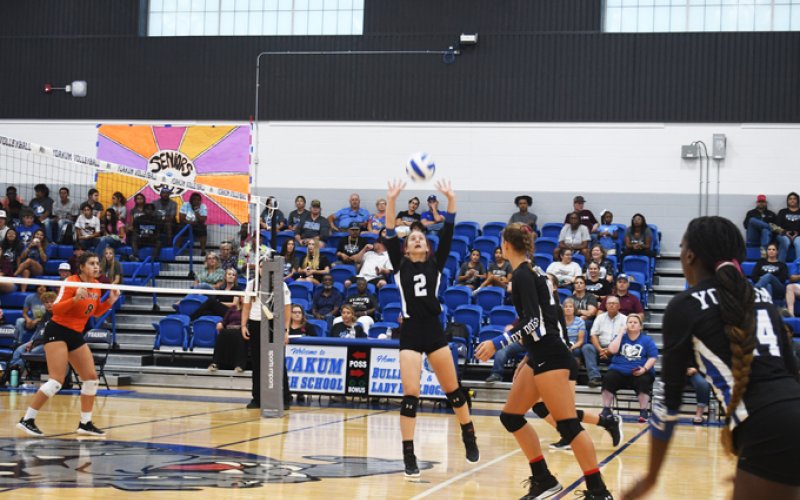 Macie Blakeney and Yoakum beat Hallettsville in three games.