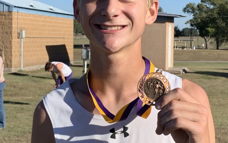 Varsity Boy medalist, Boe Boehm. Photo courtesy of Michelle Winkenwerder.