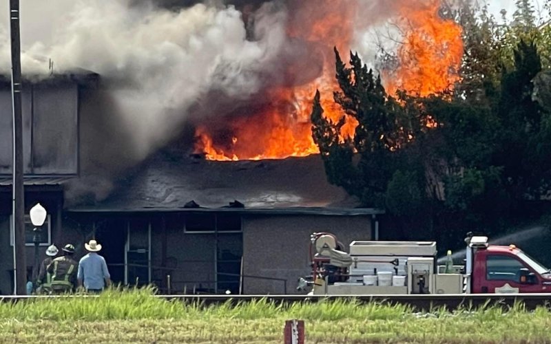 The home of Gary Hoover went in flames Monday, Oct. 3, burning his 70,000-plus book collection. Photo Kayla Michalec