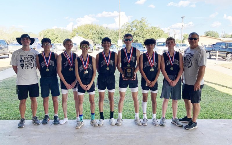 The Bobkatz took home the district title by beating out Waelder by 20 points. Photo courtesy of Moulton ISD.