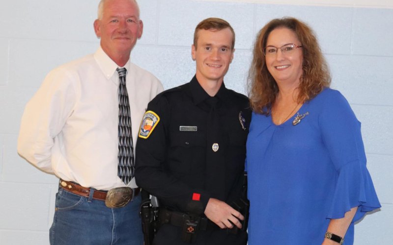 Mathew &amp; his folks, Brian and Michelle Herman of Shiner. Contributed Photo