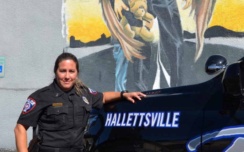 Lt. Erica Padilla prepares to lay down her badge after 25 years in law enforcement. Photo by Hans Lammeman