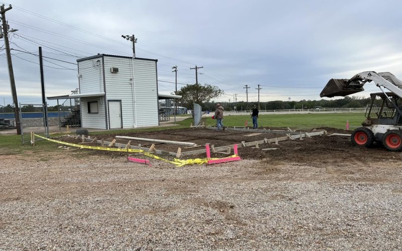Construction on the Yoakum Lady Bulldogs softball field bathrooms began Nov. 16. Photo by Raymond Rosas.