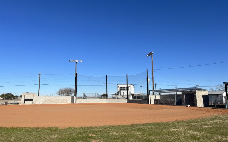 The Yoakum Lady Bulldogs softball field has seen several improvements ranging from new lights to redone dugouts. Photo by Raymond Rosas.