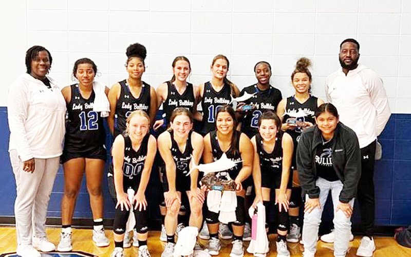 The Lady Bulldogs got runner up in the Port Aransas Tournament. Photo courtesy of Ashton Phillips.