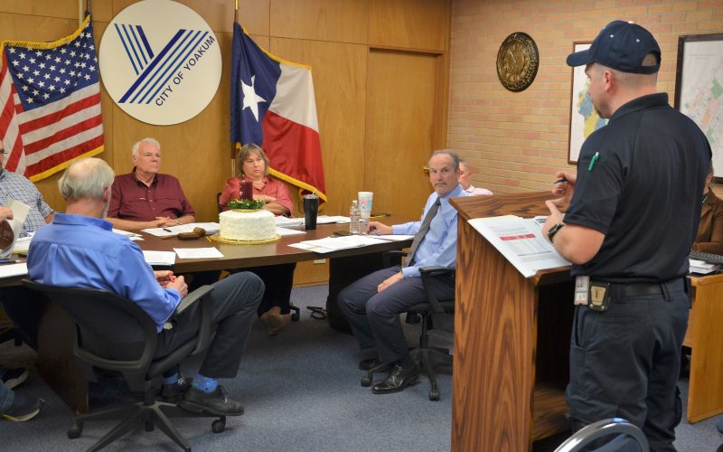 Yoakum EMS Director Nick Kresta discussed the advantages of outsourcing billing and collection services to Emergicon Emergency Medical Billing at the Dec. 13 Yoakum City Council meeting.