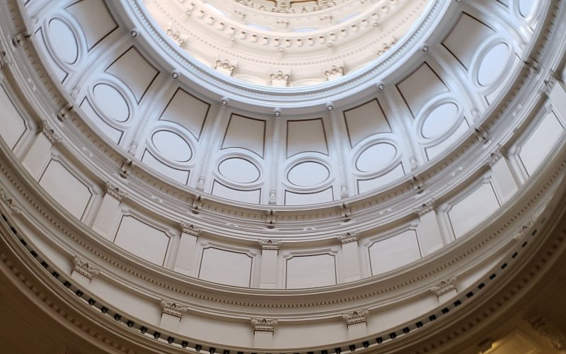 Looking up that same dome from inside the capitol.
