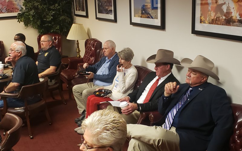 Lawmen had a heavy presence around the capitol as well as well as within Lavaca County's group.