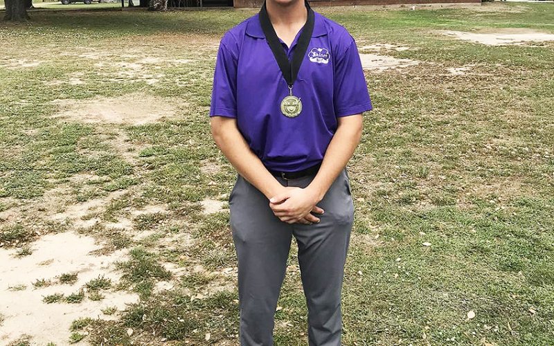 Senior Beck Bishop got first medalist this past Monday in the Yorktown tournament. Photo courtesy of Randy Palmer.