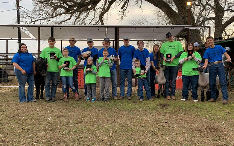 Pictured are, left to right, Jonah Hermes, Dagan Jobb, Emilie Hotz, Dagan Pfuhl, Zosha Hallbrook , Brenden Henke, Noah Henke, Zachary Henke, Nathan Henke, Jaxon Hanson, Colton Kopecky, Brooklyn Schoeneman, Slade Vacek, Destiny Medina and Konnor Kopecky.