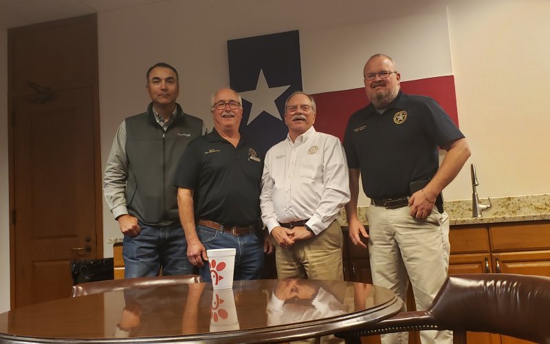 From Moulton, we have Councilman Adam Nieto, Mayor Mark Zimmerman, Mayor Pro Tem Craig Hughes, and Police Chief Daniel Beyer.