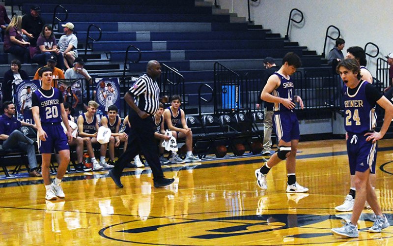 The Shiner boys basketball team finished 2022-23 as bi-district finalists, their first playoff appearance in seven seasons. Photo by Mark Lube.