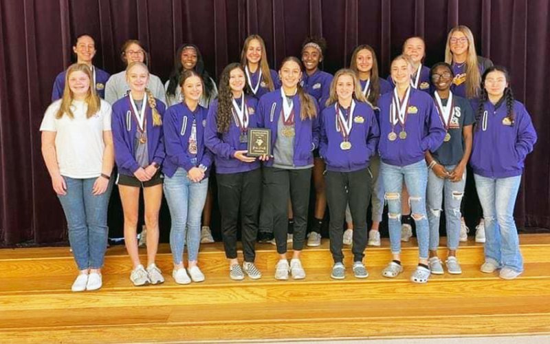 The Lady Comanches varsity won the meet with 164.5 points with 60 points from the relays with first place in all three. JaMya Wright won the 400 and Brinley Ramirez got Gold in the 200. Photo courtesy of Kristi Peterson.